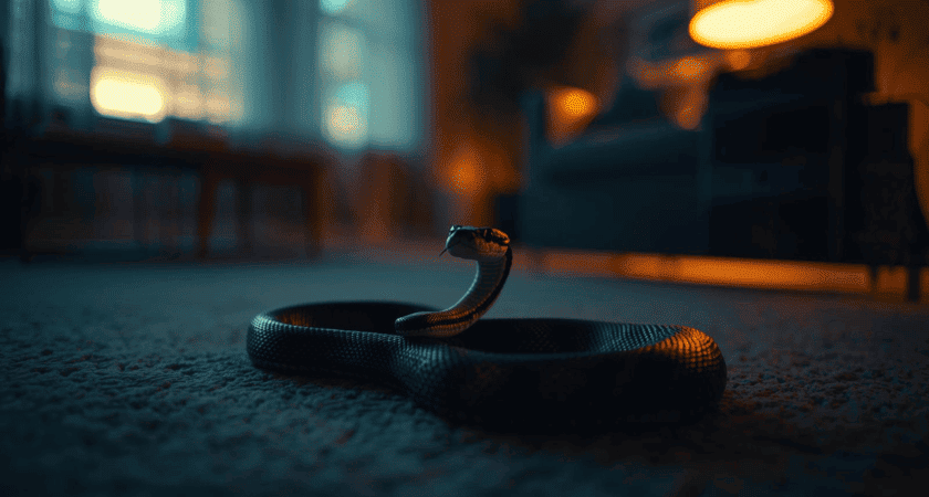 imagem de cobra dentro de casa representando alerta espiritual